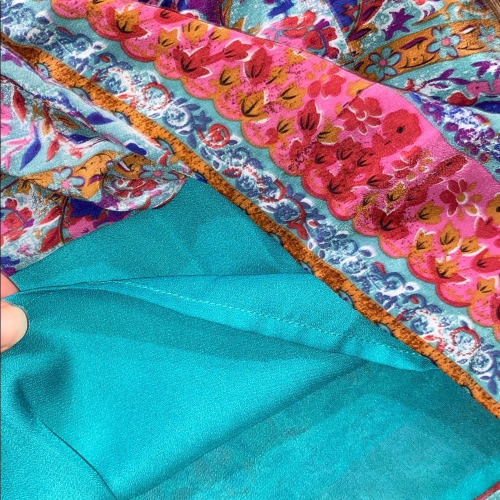 Anthropologie Maple Silk Paisley Strapless Smocked Dress - Picture 7 of 7